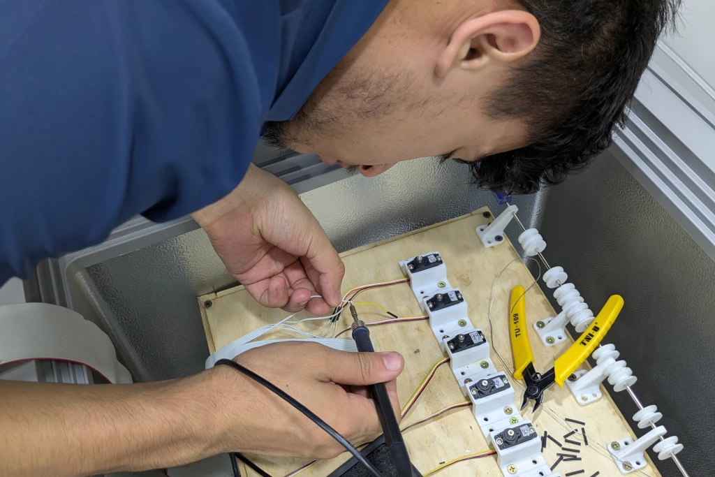 engineer soldering