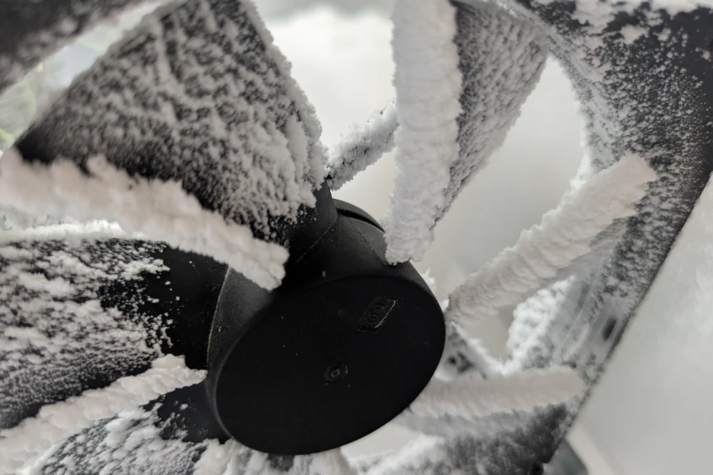 ice on fan